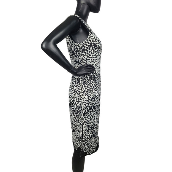 Prabal Gurung Women's Black Sleeveless Sheath Jewel-Neck Slim Dress Size 4 - Picture 3 of 8